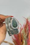 Bvlgari Gümüş Yeşil Kadran Yılan Saat  S619 Diğer