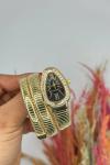 Bvlgari Gold Siyah Kadran Yılan Saat  S616 Gold