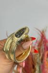 Bvlgari Gold Siyah Kadran Yılan Saat  S616 Gold
