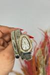 Bvlgari Gold -Gümüş Beyaz Kadran Yılan Saat  S618 Diğer