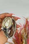 Bvlgari Gold -Gümüş Beyaz Kadran Yılan Saat  S618 Diğer