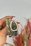 Bvlgari Gold -Gümüş Siyah Kadran Yılan Saat  S620 Diğer