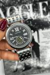 Cartier Çelik Gümüş Siyah Kadran Erkek Saat  S459 Diğer