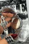 Cartier Çelik Gümüş Siyah Kadran Erkek Saat  S459 Diğer