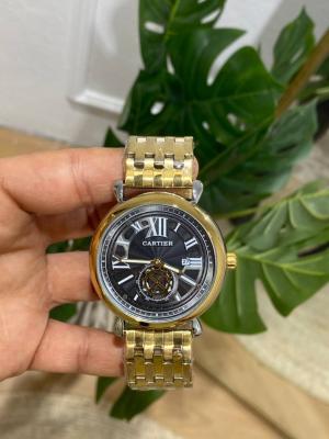 Cartier Gold Çelik Kordon Erkek Saat S539 