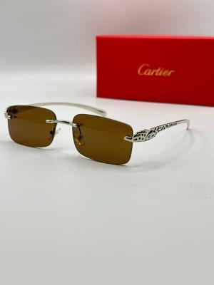 Cartier Kahve-Gümüş  İthal Unisex Gözlük G3664-VLL