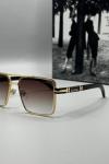 Cartier Metal Kasa Kahverengi Erkek Güneş Gözlüğü G1373-ILY Kahverengi