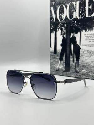 Cartier Metal Kasa Siyah Cam Erkek Güneş Gözlüğü G1389-ILY Siyah