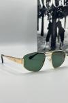 Celine Metal Kasa Yeşil Cam Gold Çerçeve Unisex Güneş Gözlüğü G1378-ILY 