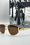 Celine Metal Kasa Kahve Cam Gold Çerçeve Unisex Güneş Gözlüğü G1379-ILY Kahverengi