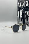 Gucci Siyah Cam Gold Çerçeve Unisex Güneş Gözlüğü  G1408 