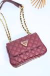 GUESS CAPİTONE CROSSBODY BAG BORDO Bordo