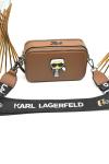 KARL LAGERFERD SNAPSHOT WITH BAGS BROWN Kahverengi
