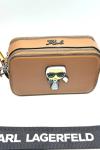 KARL LAGERFERD SNAPSHOT WITH BAGS BROWN Kahverengi