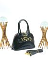 Miu Miu AVENTURE NAPPA TOP HANDLE BAG BLACK PARLAK Siyah
