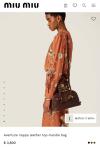Miu Miu AVENTURE NAPPA TOP HANDLE BAG BORDO Bordo