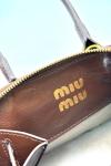 Miu Miu AVENTURE NAPPA TOP HANDLE BAG BROWN Kahverengi