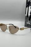 Miu Miu Metal Kasa Gold Çerçeve Pembe Cam Kadın Güneş Gözlüğü G1356-ILY Pembe