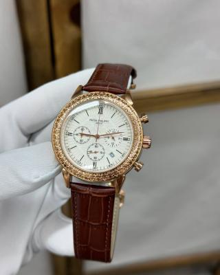 Patek Philippe Kahverengi Deri Kordon Erkek Kol Saati | S748