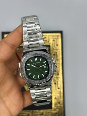 Patek Philippe Nautilus Gümüş Yeşil Kadran Erkek Kol Saat S879