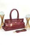 PRADA ANAMEL TRİANGLE LOGO TOTE BAG BORDO Bordo