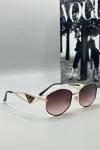 Prada Metal Kasa Kahve Cam Unisex Güneş Gözlüğü G1374-ILY Siyah