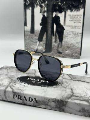Prada Siyah-Gold  İthal Unisex Güneş Gözlüğü  G1828-VLL