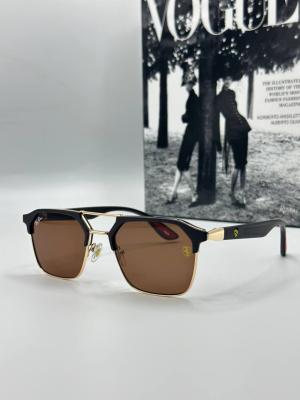 Rayban Ferrari Metal Kasa Kahverengi Erkek Güneş Gözlüğü G1363-ILY Kahverengi