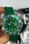 Rolex Crystal Perpetual Date Yeşil Erkek Kol Saati  S514 Yeşil