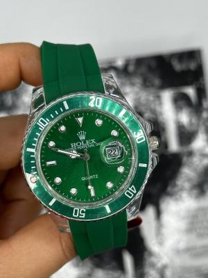 Rolex Crystal Perpetual Date Yeşil Erkek Kol Saati S514 Yeşil