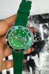Rolex Crystal Perpetual Date Yeşil Erkek Kol Saati  S514 Yeşil