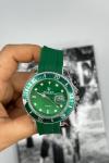 Rolex Crystal Perpetual Date Yeşil Erkek Kol Saati  S514 Yeşil