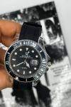 Rolex Crystal Perpetual Date Siyah Erkek Kol Saati  S516 Siyah