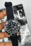 Rolex Crystal Perpetual Date Siyah Erkek Kol Saati  S516 Siyah