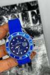 Rolex Crystal Perpetual Date Mavi Erkek Kol Saati  S517 Mavi