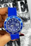 Rolex Crystal Perpetual Date Mavi Erkek Kol Saati  S517 Mavi