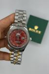 Rolex Datejust Kırmızı Kadran Erkek Kol Saat S910