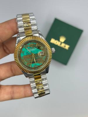 Rolex Datejust Gold Gümüş Yeşil Kadran Erkek Kol Saat S912