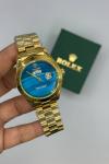 Rolex Datejust Gold Mavi Kadran Erkek Kol Saat S917