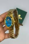 Rolex Datejust Gold Mavi Kadran Erkek Kol Saat S917