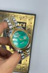 Rolex Datejust Gold Gümüş Yeşil Kadran Erkek Kol Saat S920