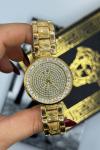 Rolex Gold Taşlı Kadın Saat  S487 Gold