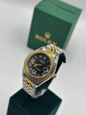 Rolex Lux Gold-Gümüş Kadın Kol Saat S851