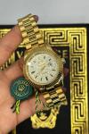 Rolex Taşlı Unisex Saat - S527 Gold