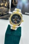 Rolex Taşlı Gold- Gümüş İçi Siyah Kadın Saat  S361 Diğer