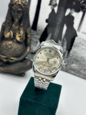 Rolex Taşlı Gümüş Saat  S356