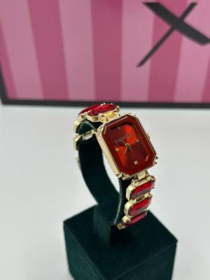 Swarovski Gold-Kırmızı Kadın Kol Saati S792