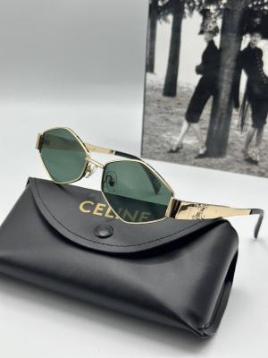 Yeni Sezon Celine Gold Yeşil Unisex Güneş Gözlüğü | G1838-VLL